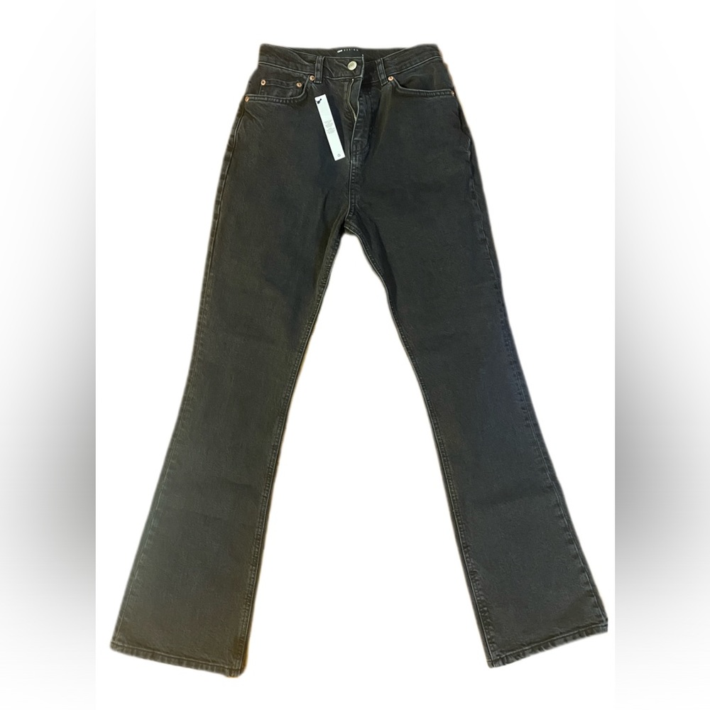 28/32 ASOS Black Flare Denim Jeans